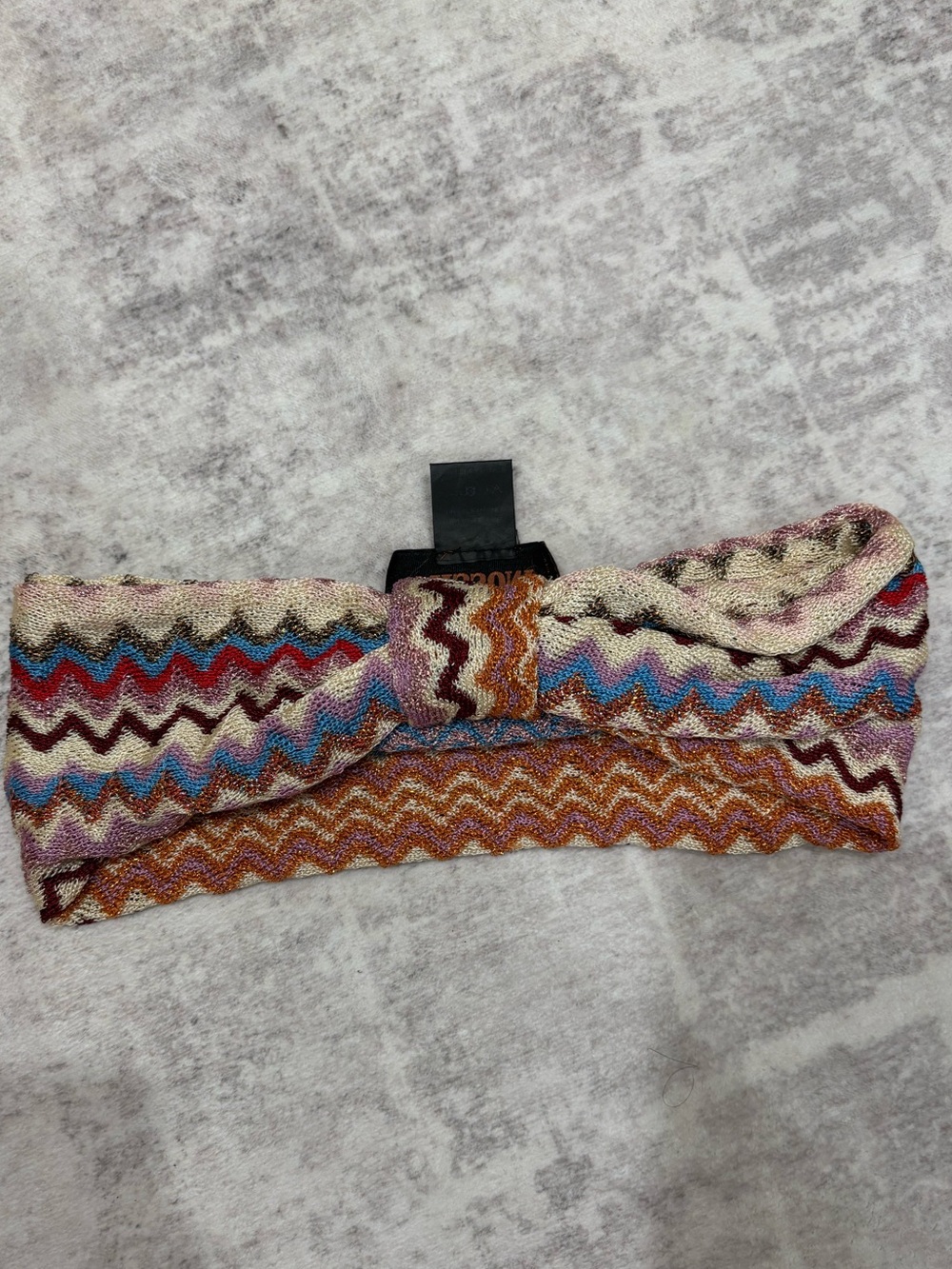 Missoni Knotted Chevron Textured Headband
